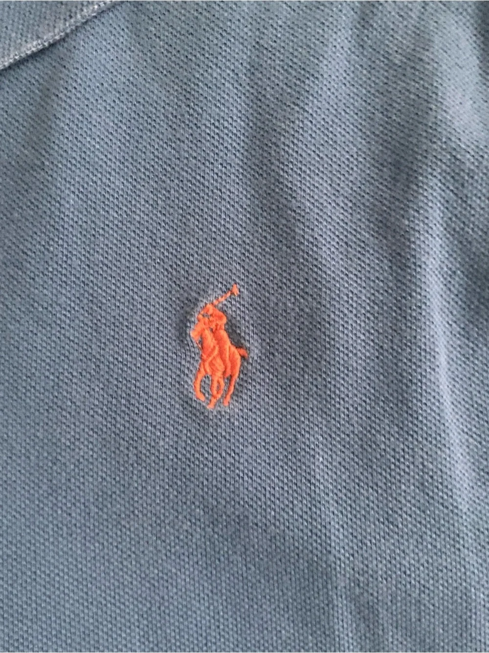 Polo Ralph Lauren Polo Shirt Mens Blue Small Classic Short Sleeve Orange Pony